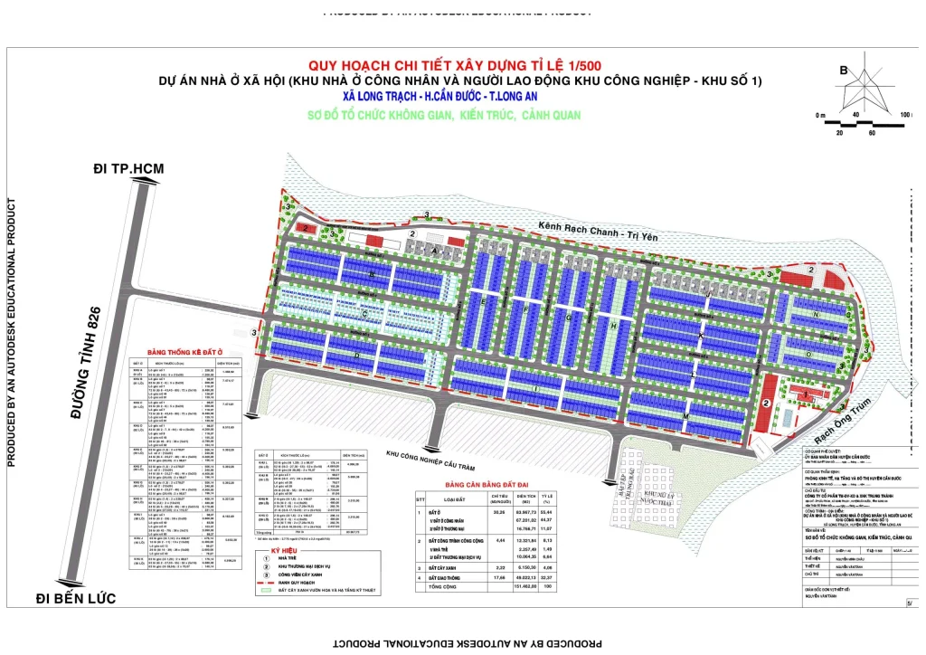 Quy hoạch 1/500 – NOXH KCN Cầu Tràm